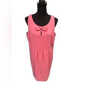 Pink Tartan Pink Wool Keyhole Bow Dress Size 12